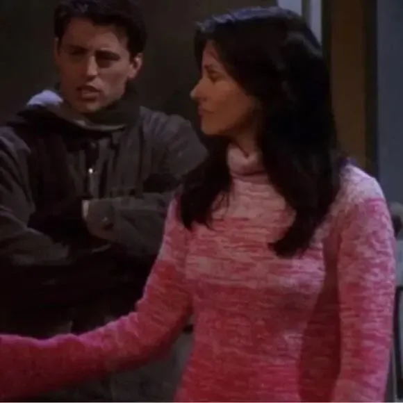 LAUNDRY BY SHELLI SEGAL Y2K VINTAGE CASHMERE OMBRE SWEATER FRIENDS MONICA PINK L - Picture 2 of 6